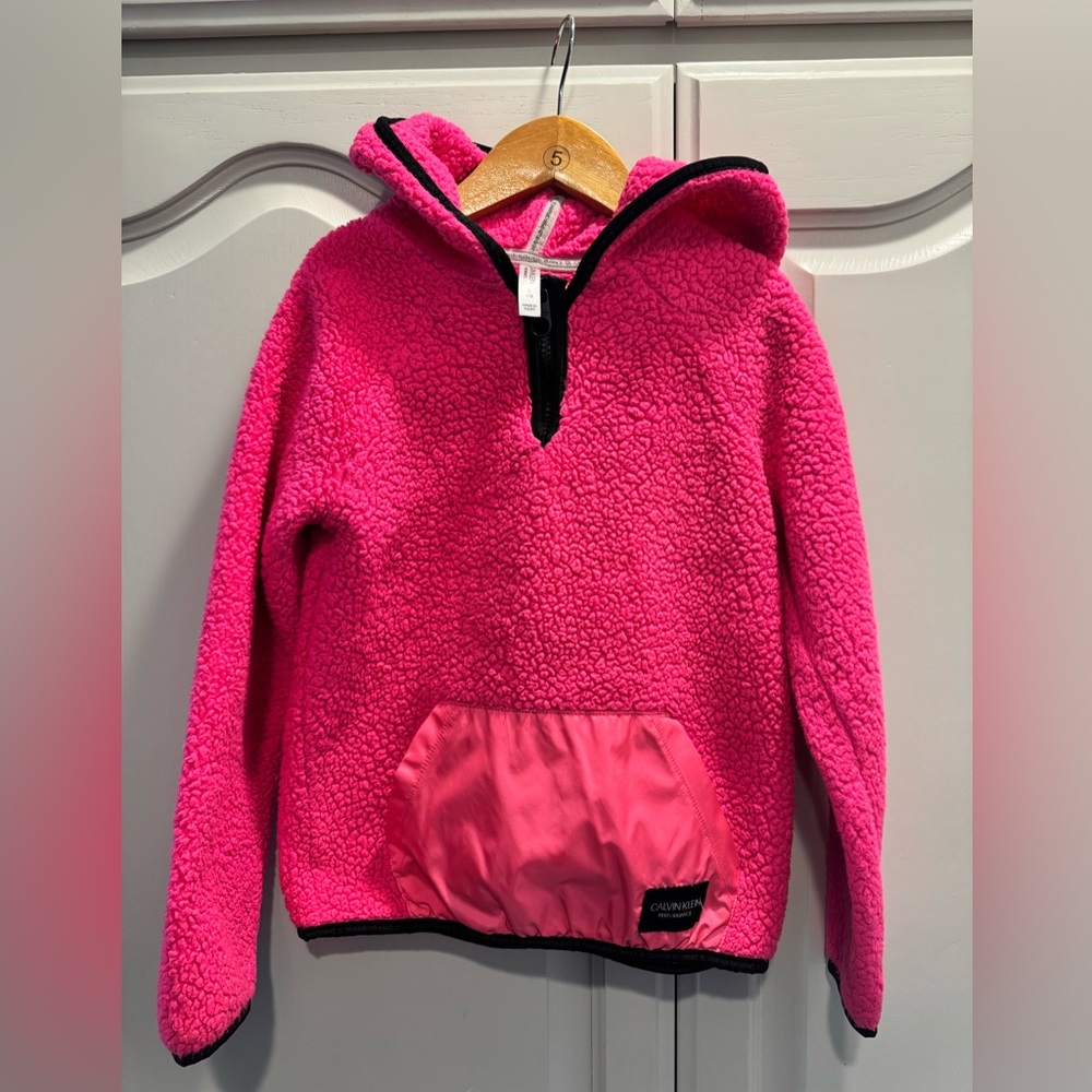 Calvin Klein Kids Fuchsia Fleece Hoodie